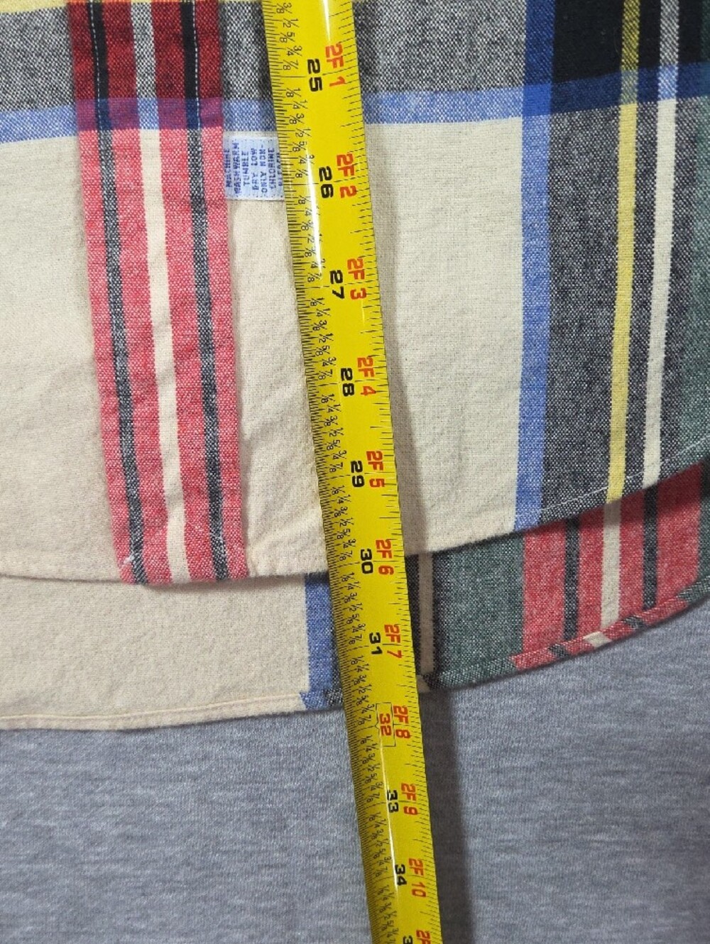 Ralph Lauren Cream, Red & Green Plaid Button-Down Shirt - Picture 6 of 8